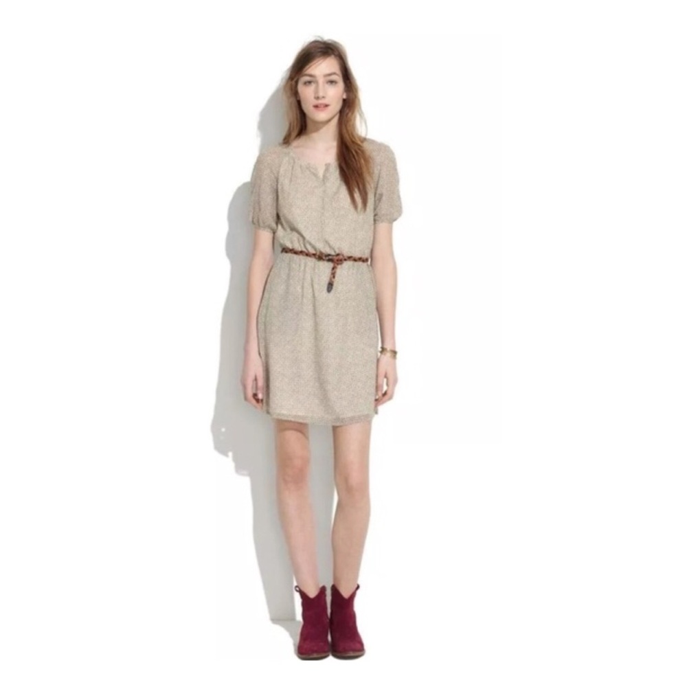 Madewell Diamond Duo Black And Cream Dress